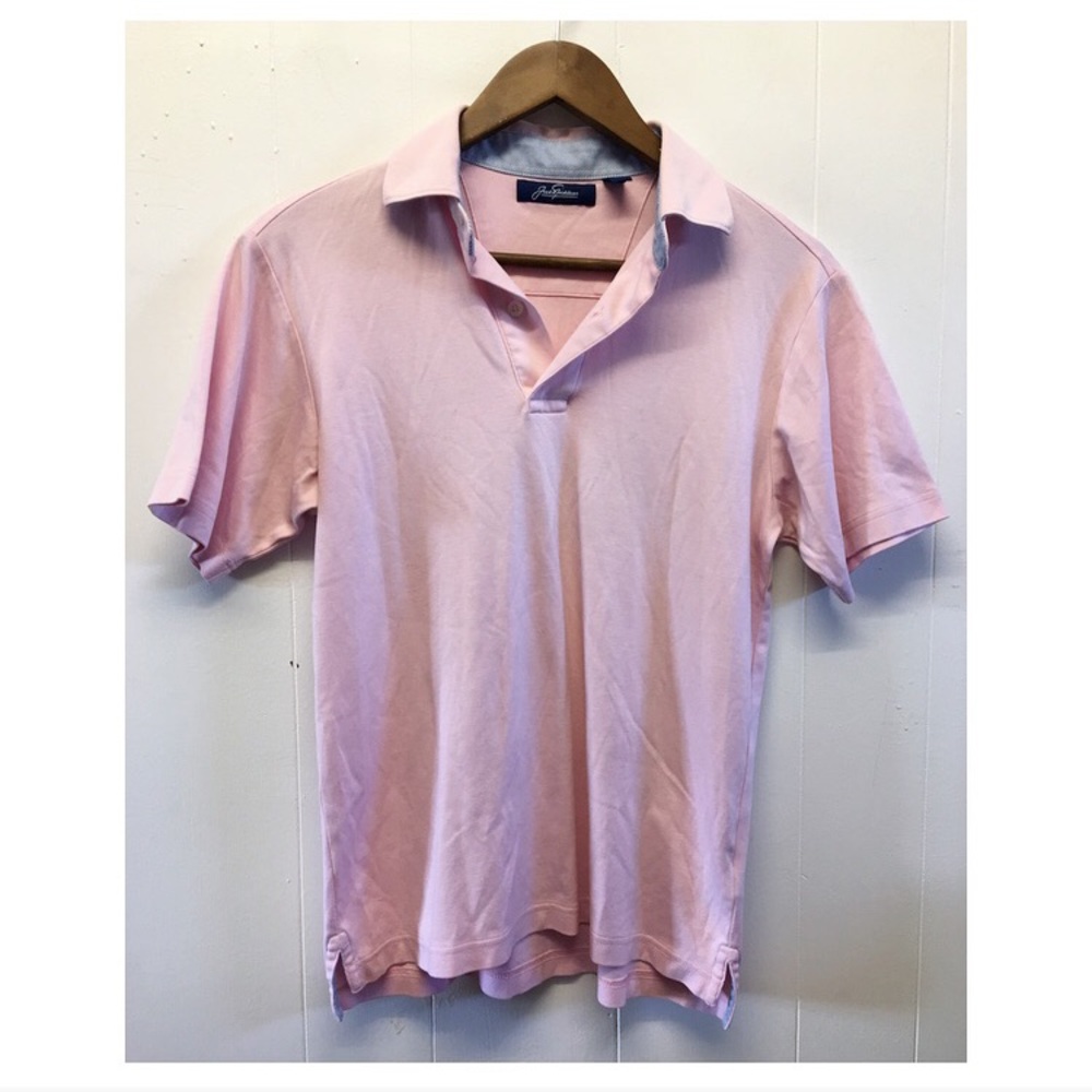 Jack Spicklaus | Pink Polo Golf Shirt Side Cuts •